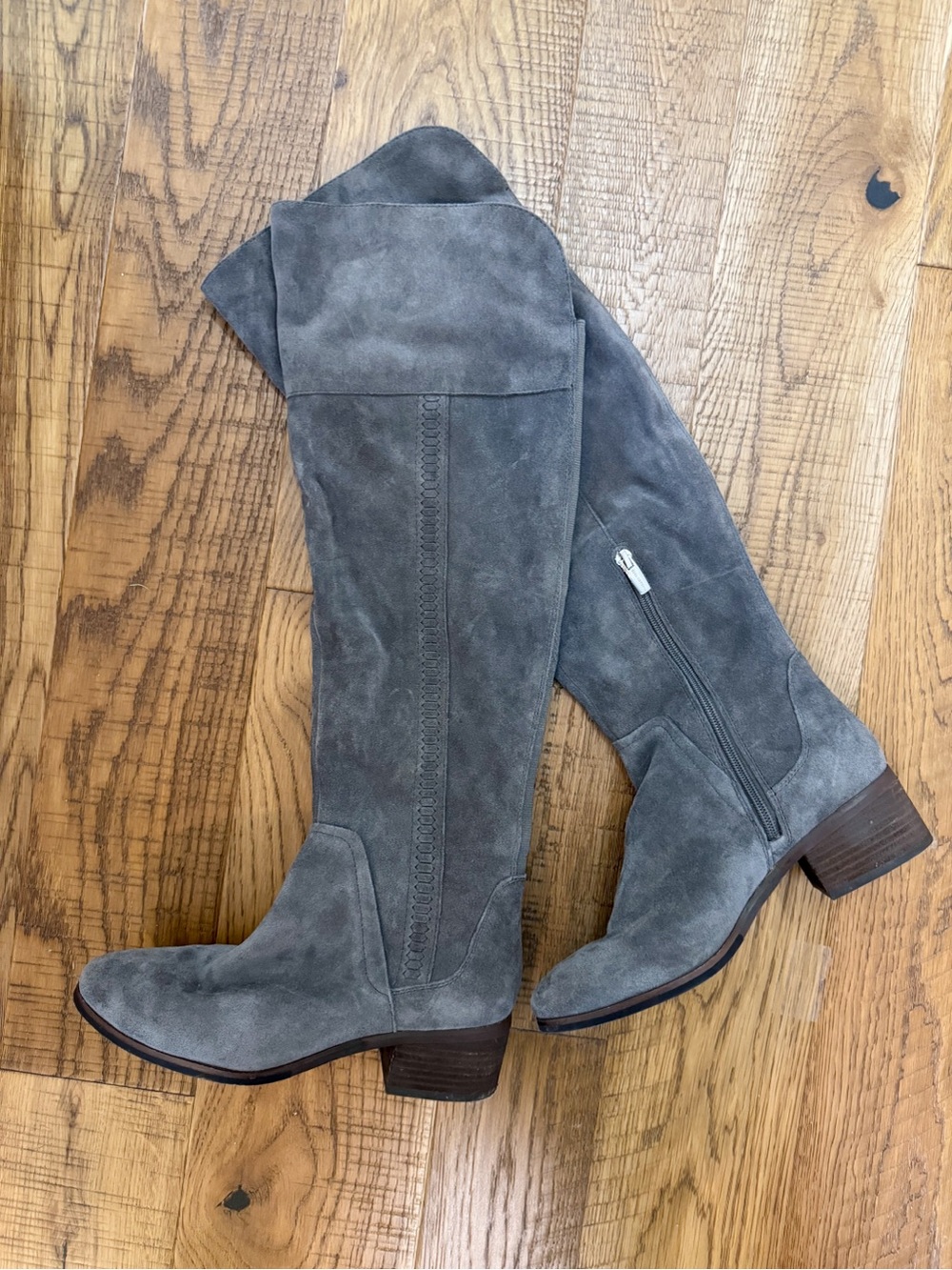 Vince Camuto Gray Suede Over-the-Knee Boots